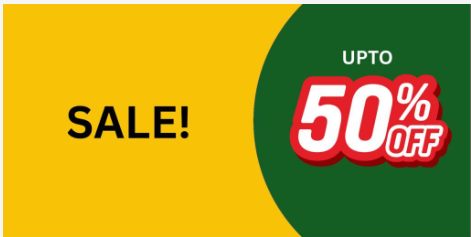 SALE! Upto 50% Off